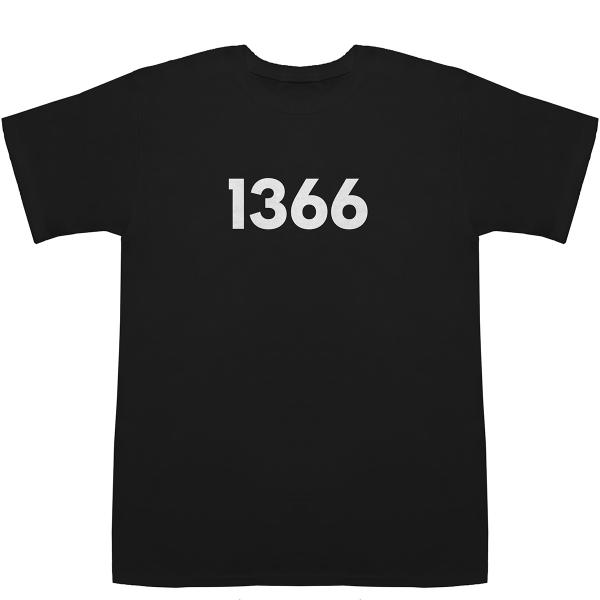1366 T-shirts【Tシャツ】【ティーシャツ】【数字】【年代】【品番】【西暦】