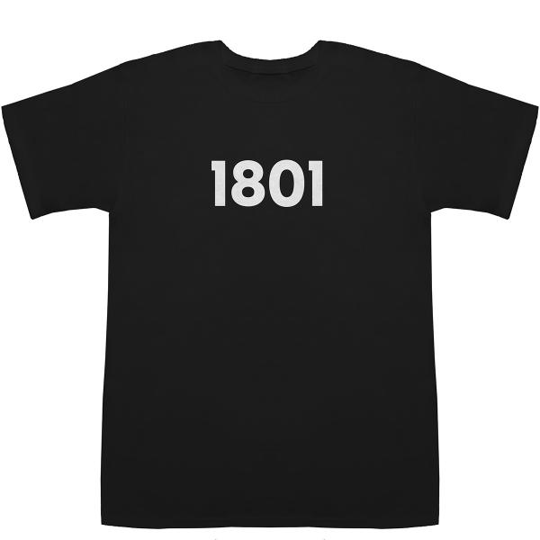 1801 T-shirts【Tシャツ】【ティーシャツ】【数字】【年代】【品番】【西暦】