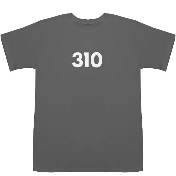 310 T-shirts【Tシャツ】【ティーシャツ】【数字】【年代】【品番】【西暦】