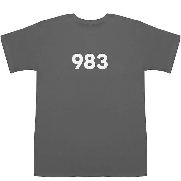 983 T-shirts【Tシャツ】【ティーシャツ】【数字】【年代】【品番】【西暦】