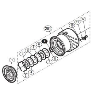 ●シマノ　14ステラC3000SDH(032454)用 純正標準スプール (パーツ品番13CBP)　...