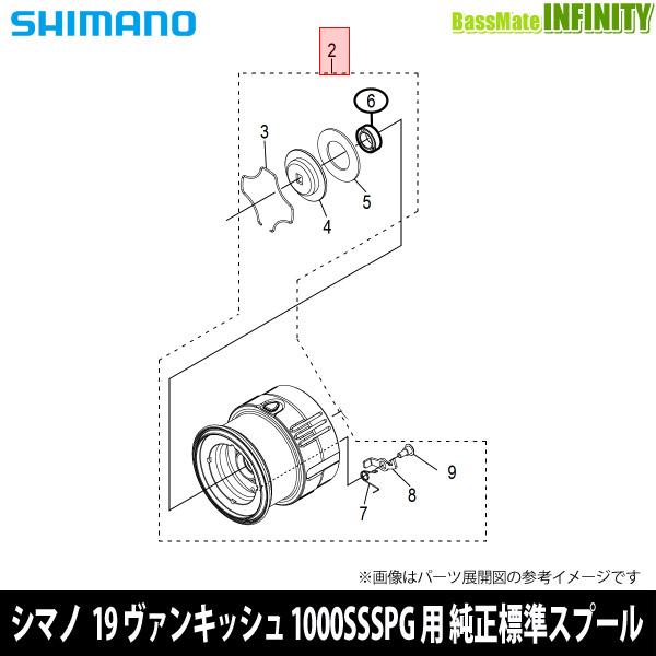 ●シマノ　19 ヴァンキッシュ 1000SSSPG (039491)用 純正標準スプール (パーツ品...
