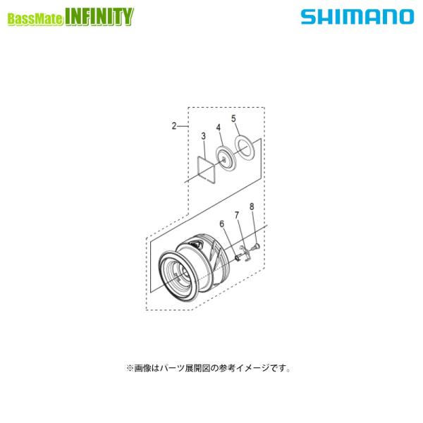 ●シマノ　23 ストラディック C2500S (045805)用 純正標準スプール (パーツ品番14...