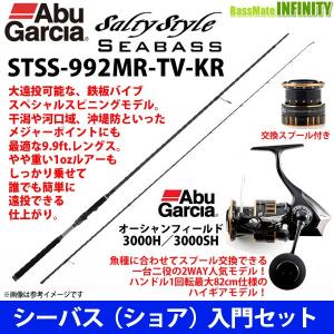 【DVDルアー付】【シーバス入門セット】●Abu　ソルティースタイル シーバス STSS-992MR-TV-KR＋アブガルシア　オーシャンフィールド 3000H／3000SH｜bass-infinity