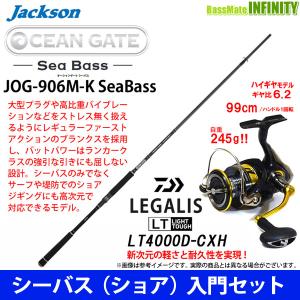 【DVDルアー付】【シーバス(ショア)入門セット】●ジャクソン オーシャンゲート シーバス JOG-906M-K＋ダイワ 18 レガリス LT4000D-CXH 【送料無料】｜bass-infinity