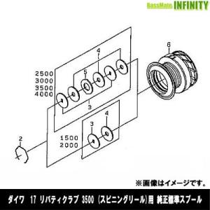 ●ダイワ　17 リバティクラブ 3500(4960652094092)用 純正標準スプール (部品コード128B08)　【キャンセル及び返品不可商品】 【まとめ送料割】｜bass-infinity