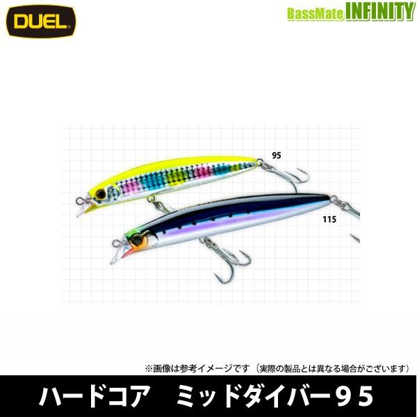 ●デュエル DUEL　ハードコア ミッドダイバー95(フローティング) 【メール便配送可】 【まとめ...