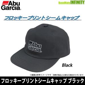 ●アブガルシア Abu　フロッキープリントシームキャップ ブラック 【まとめ送料割】｜bass-infinity