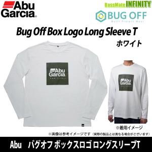 ●アブガルシア Abu　バグオフ ボックスロゴ ロングスリーブT ホワイト 【メール便配送可】 【まとめ送料割】【23sa】｜bass-infinity