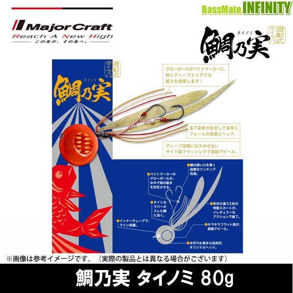 ●メジャークラフト　タイラバ 鯛乃実 タイノミ 80g 【メール便配送可】 【まとめ送料割】