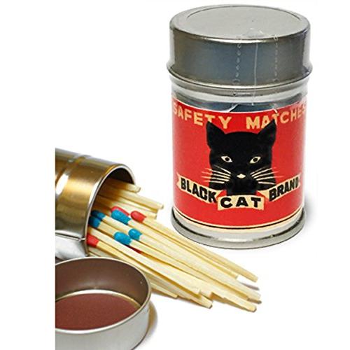 ナカムラマッチ レトロラベル缶マッチ・猫シリーズ001