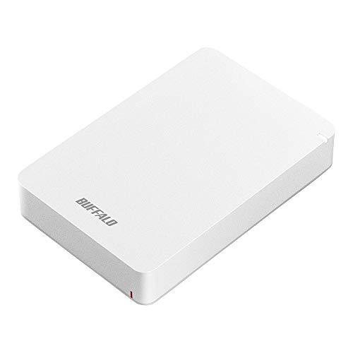 BUFFALO USB3.1(Gen.1)対応 耐衝撃ポータブルHDD 4TB ホワイト HD-PG...