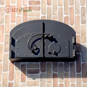 ピザ窯用の2枚扉・7号・DIY用耐熱塗装500mm×260mm