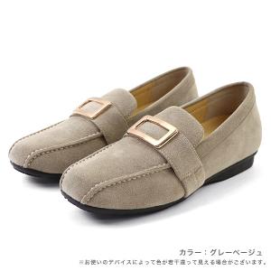 スリッポン スクエアトゥ バックル付き クロー...の詳細画像5