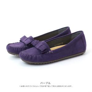 【洗える靴】モカシン レディース リボン 幅広...の詳細画像3