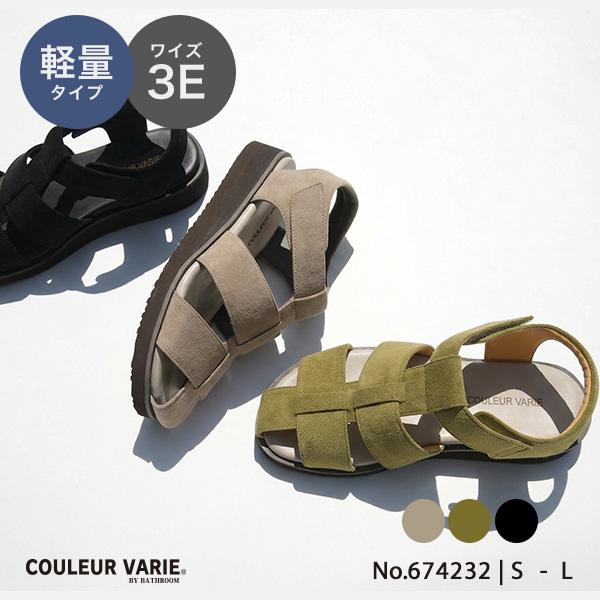 サンダル レディース 軽量 グルカサンダル バックベルト ストラップ 3E 幅広 甲高 外反母趾 内...