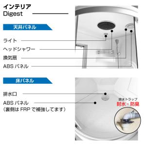 シャワーユニット NH-R05W 【W900×...の詳細画像3