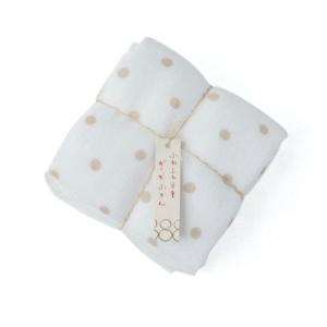 原田織物 ふわふわ８重ガーゼふきん ２Ｐセット 日本製 綿100％ ドット×小花 re-2019-09-be