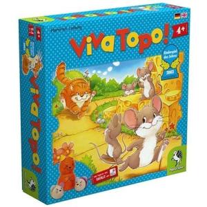 【正規輸入品】ねことねずみの大レース 日本語版 (Viva Topo!) ペガサス（PG66003) 知育玩具 ボードゲーム すごろく テーブルゲーム Viva Topo!｜baton-store