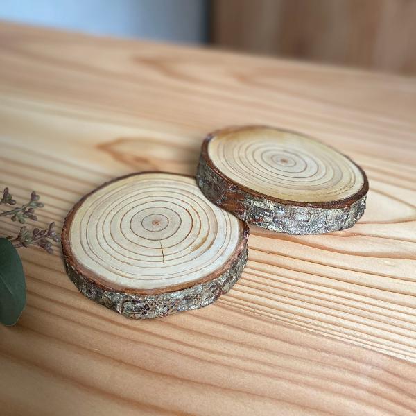 とかち天然木 皮つきコースター 4枚セット