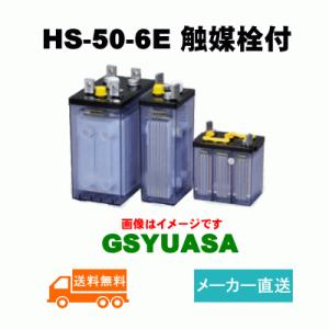 HS-50-6E触媒栓付【GSユアサ】《送料無料》メーカー直送　据置鉛蓄電池HS形（バッテリー） (...