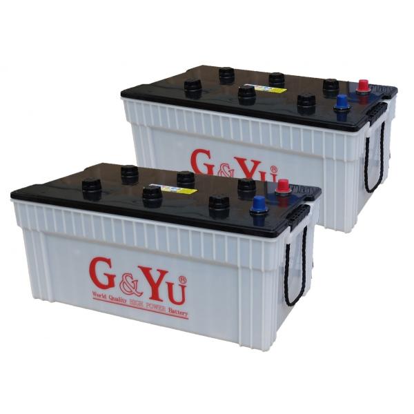 G&amp;Yu [ジーアンドユー] バッテリー HD-210H52 （お得な２個セット）　集配者・バス・ト...