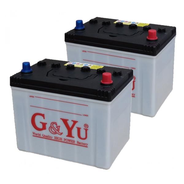 G&amp;Yu [ジーアンドユー] バッテリー HD-D26L  （お得な２個セット）　集配者・バス・トラ...