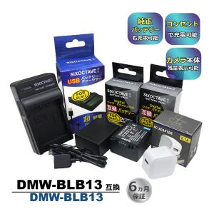 DMW-BLB13 Panasonic パナソニック 互換バッテリー 2個と 互換USB充電器 ★コンセント充電用ACアダプター付き★ 4点セット　純正品にも対応 LUMIX (a2.1)