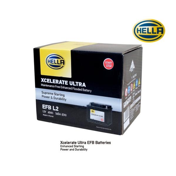 EFB LN2 60Ah HELLA ヘラー バッテリー アイドリングストップ車対応 BMW・VWが...