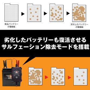 バイク バッテリー 6V/12V切替式バイク充...の詳細画像4
