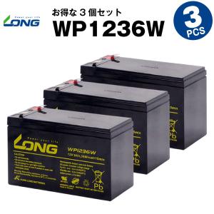 UPS(無停電電源装置) WP1236W【お得 3個セット】（産業用鉛蓄電池） 新品 LONG 長寿命・保証書付き Smart-UPS 750 など対応 サイクルバッテリー｜batterystorecom