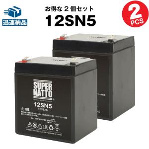 UPS(無停電電源装置) 12SN5【お得 2個セット】（産業用鉛蓄電池） 新品 スーパーナット 長寿命・保証書付き サイクルバッテリー｜batterystorecom