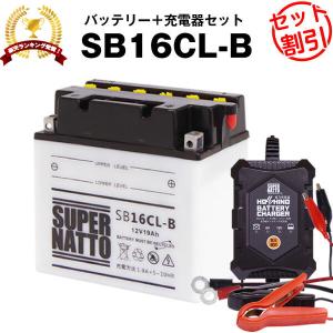 ジェットスキー SB16CL-B YB16CL-B FB16CL-B OTX16CL-B互換 2点セット バッテリー+星乃充電器(チャージャー) スーパーナット マリンスポーツ(液入済)