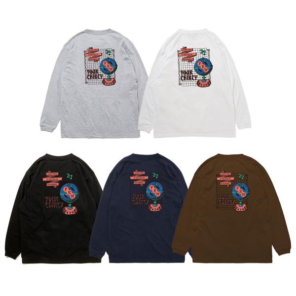 430 FOURTHIRTY フォーサーティー PF GLOBE MAP L/S TEE 23-20...