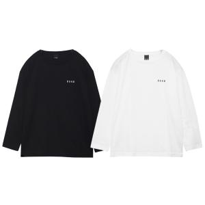 BAGARCH バガーチ SILKY-LTS BH-1555 ロングT Tシャツ 長袖 シルク ドロップショルダー トレンド シルエット ロゴ ワンポイント シンプル｜battleline-web