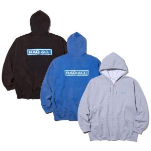 RADIALL ラディアル Wheels ZIP UP HOODIE RAD-25MW-CUT002 ジップフーディー パーカー 裏起毛 定番ロゴ ワンポイント