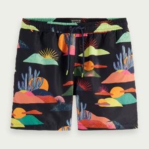 SCOTCH & SODA スコッチアンドソーダ Abel Macias printed swim shorts 166786 ショートパンツ ショーツ メンズ ブランド ストリート ストリート系 人気｜battleline-web