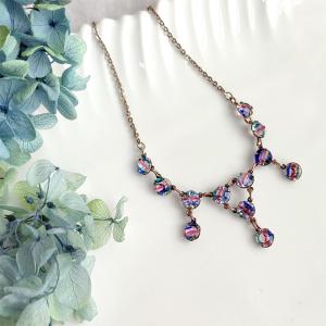 Dior ディオール オブリーク ターコイズ ネックレス ブルー/シルバー