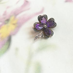 ボヘミアンガーネット ブローチ 楕円形 G900刻印 1月誕生石