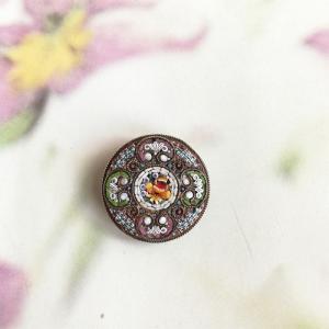 イタリアン マイクロモザイク ブローチ イタリアアンティーク : BAU