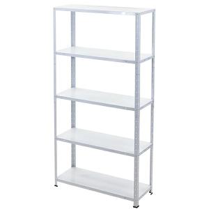 5段スチールラック シルバー 約180cm スチールラック 5段 W120×D30×H180cm 耐荷重375kg 【送料無料