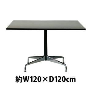 イームズ コントラクトベーステーブル コントラクトテーブル イームズテーブル W120×D120×H74 cm スクエア ブラック ST｜bauhaus1