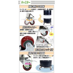 ドラム缶キャリー 定格荷重400kg ステンレ...の詳細画像3