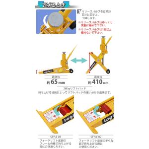 油圧式 フォークリフト ジャッキ 定格荷重約4...の詳細画像5