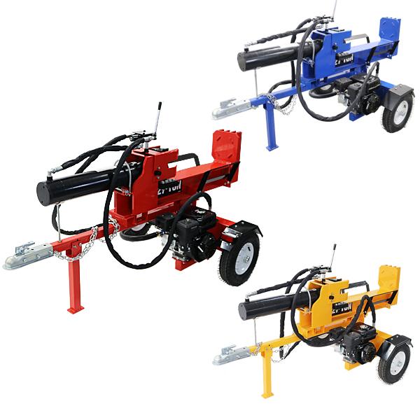 選べる3カラー 薪割り機 薪割機 ログスプリッター エンジン式 破砕力 27t 約7.0馬力 横割り...