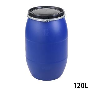 ドラム缶 プラスチックドラム UN認定付き 120L オープンタイプ 1個 プラドラム プラスチックドラム缶 雨水タンク 輸送容器 蓋 運搬 運送 薬剤 貯水｜bauhaus1