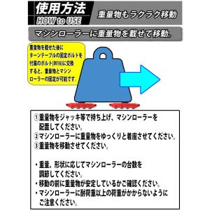 マシンローラー 耐荷重約12t ポリウレタン製...の詳細画像3