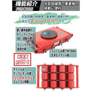 マシンローラー 耐荷重約18t ポリウレタン製...の詳細画像1