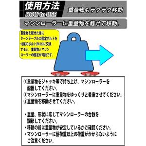 マシンローラー 耐荷重約8t スチール製ホイー...の詳細画像4