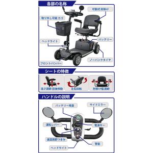 電動シニアカート バックミラー シルバー 電動カート シルバーカー サイドミラー 介護用品 車椅子 Taisコード取得済 運転免許不要 電動車いす 電動車いす 電動車椅子 介護 福祉 バックミラー 充電 Scooter S02 Sv Bauhaus